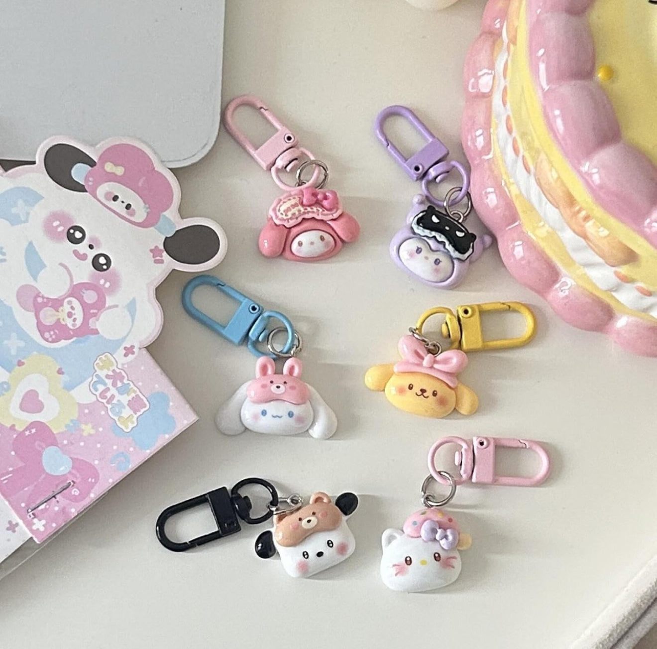 Sanrio Keychain Combo Set of 6 Pack