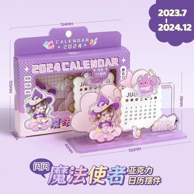 2024 Kawaii Acrylic Calendar