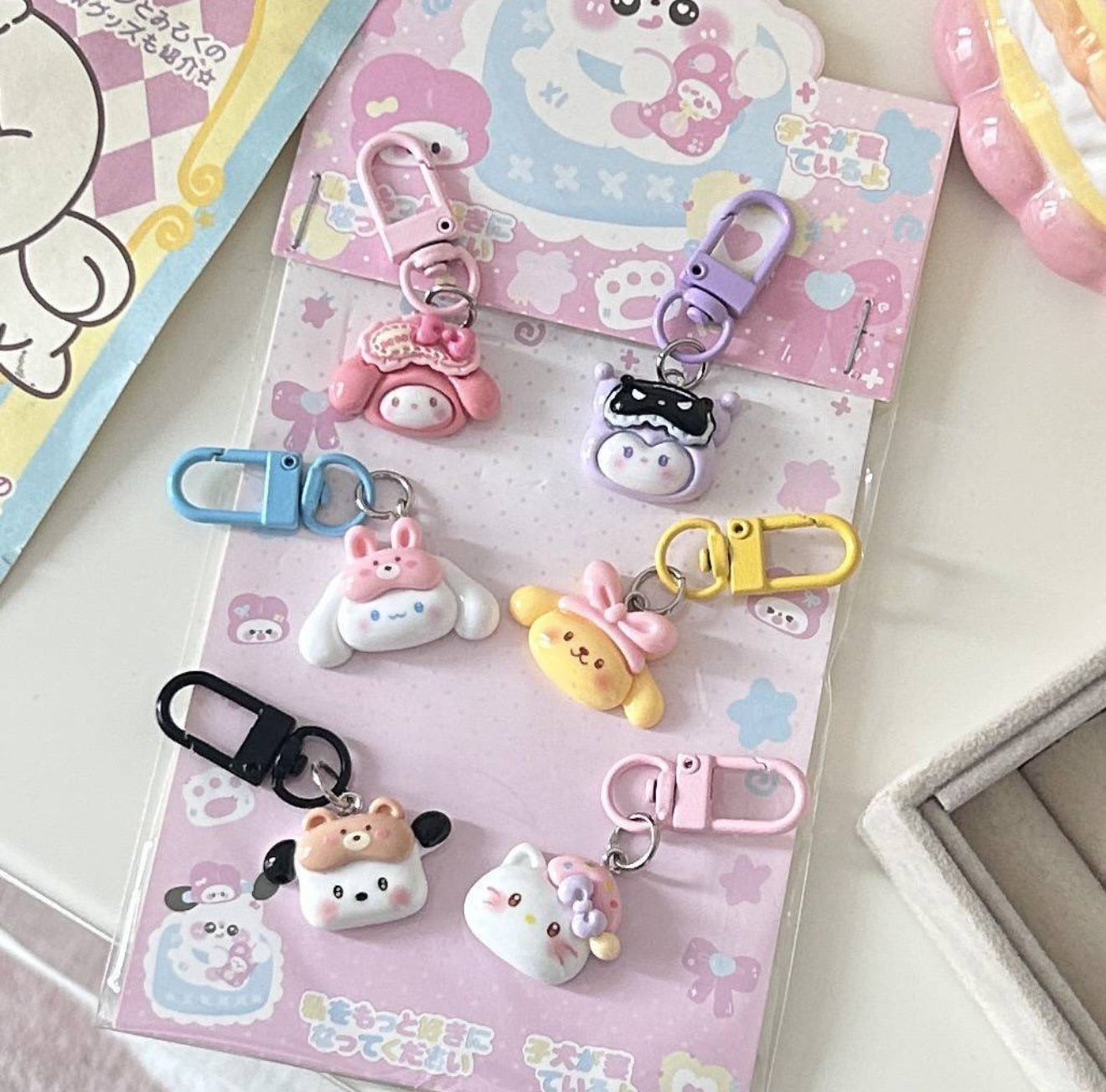 Sanrio Keychain Combo Set of 6 Pack