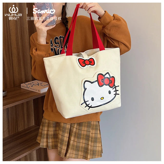 Sanrio Official Canvas Bag With Pocket