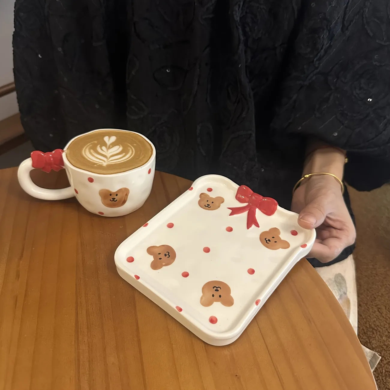 Teddy Treat Plate – Red Bow Edition