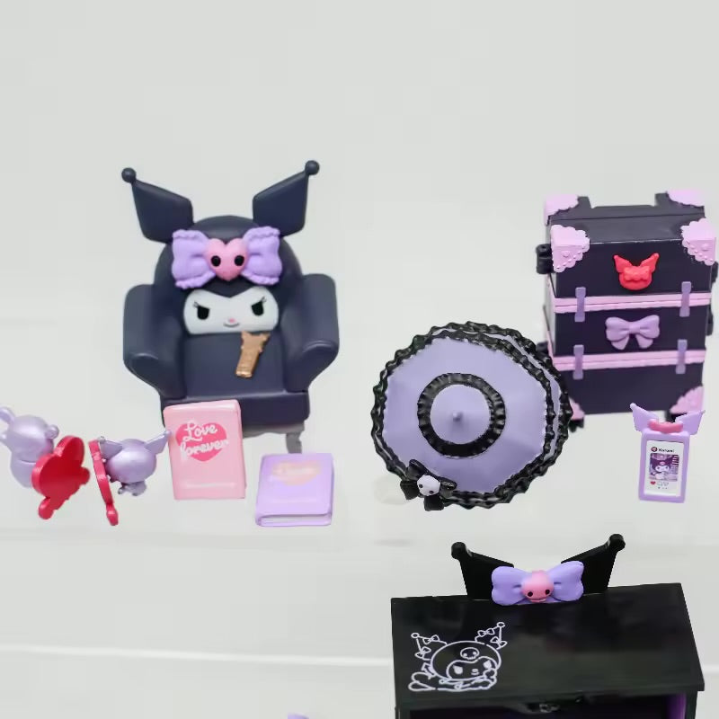 Re-ment Capsule Sanrio Kuromi's Gothic Style Room Miniature Blind Box Mini Figure