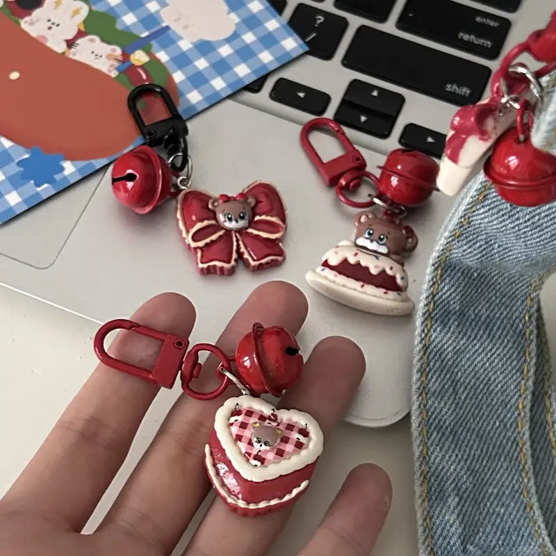 Cute Bell Charm Keychain