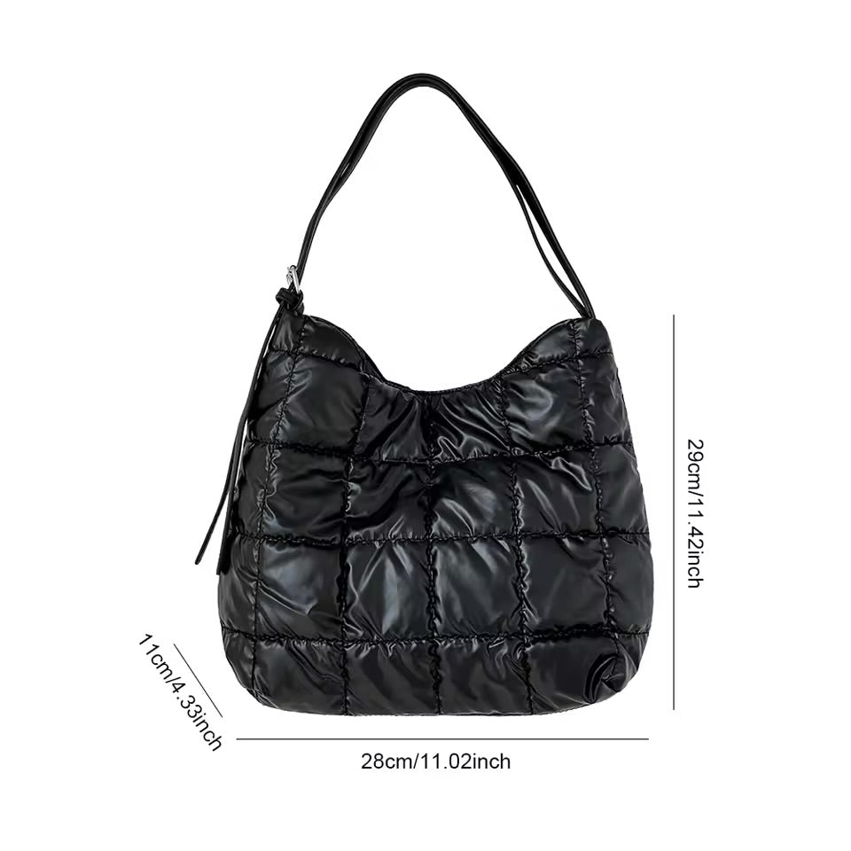 Metallic Quilted Detail Shoulder Bag