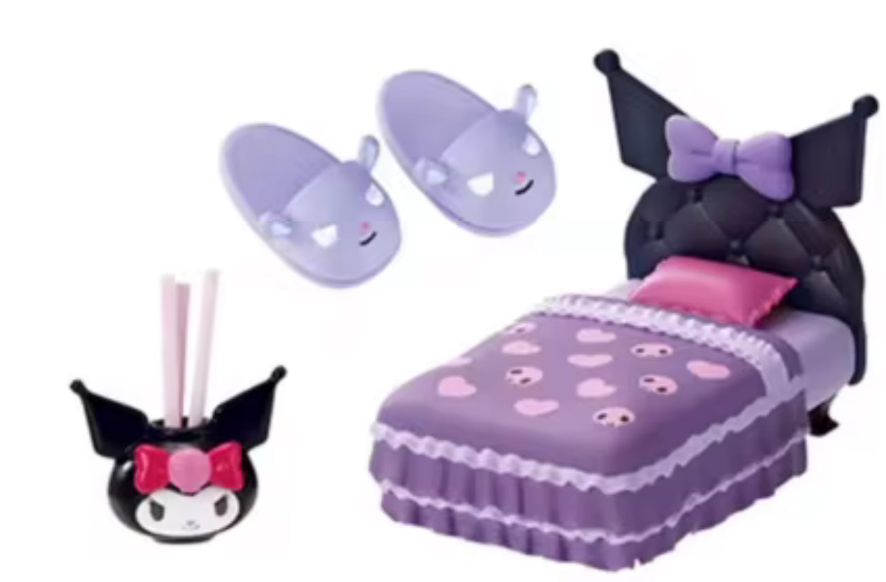 Re-ment Capsule Sanrio Kuromi's Gothic Style Room Miniature Blind Box Mini Figure