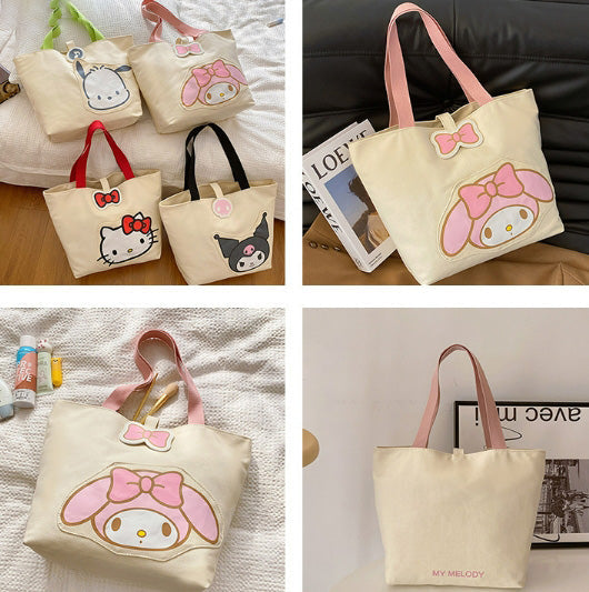 Sanrio Official Canvas Bag With Pocket
