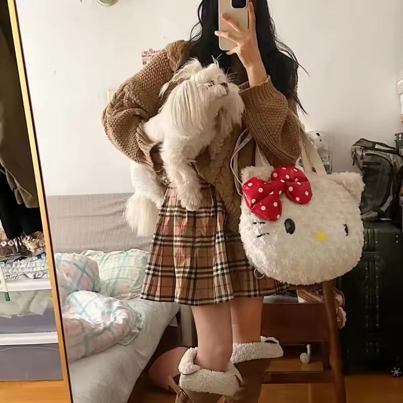 Hello Kitty Plush Furry Shoulder Bag