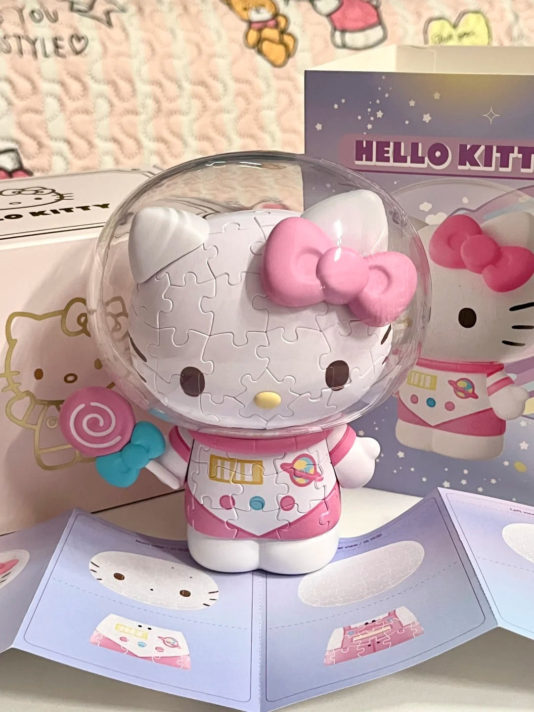 Sanrio Offical Hello Kitty 50Th Anniversary 3D Puzzles 97Pcs 12.6 x 14 cm / 5" x 5.5"