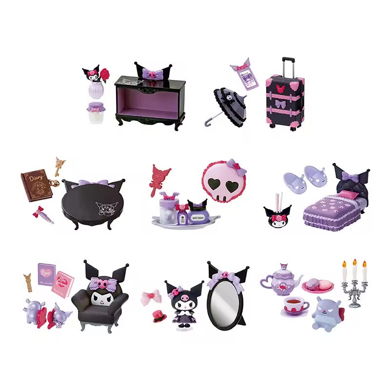Re-ment Capsule Sanrio Kuromi's Gothic Style Room Miniature Blind Box Mini Figure