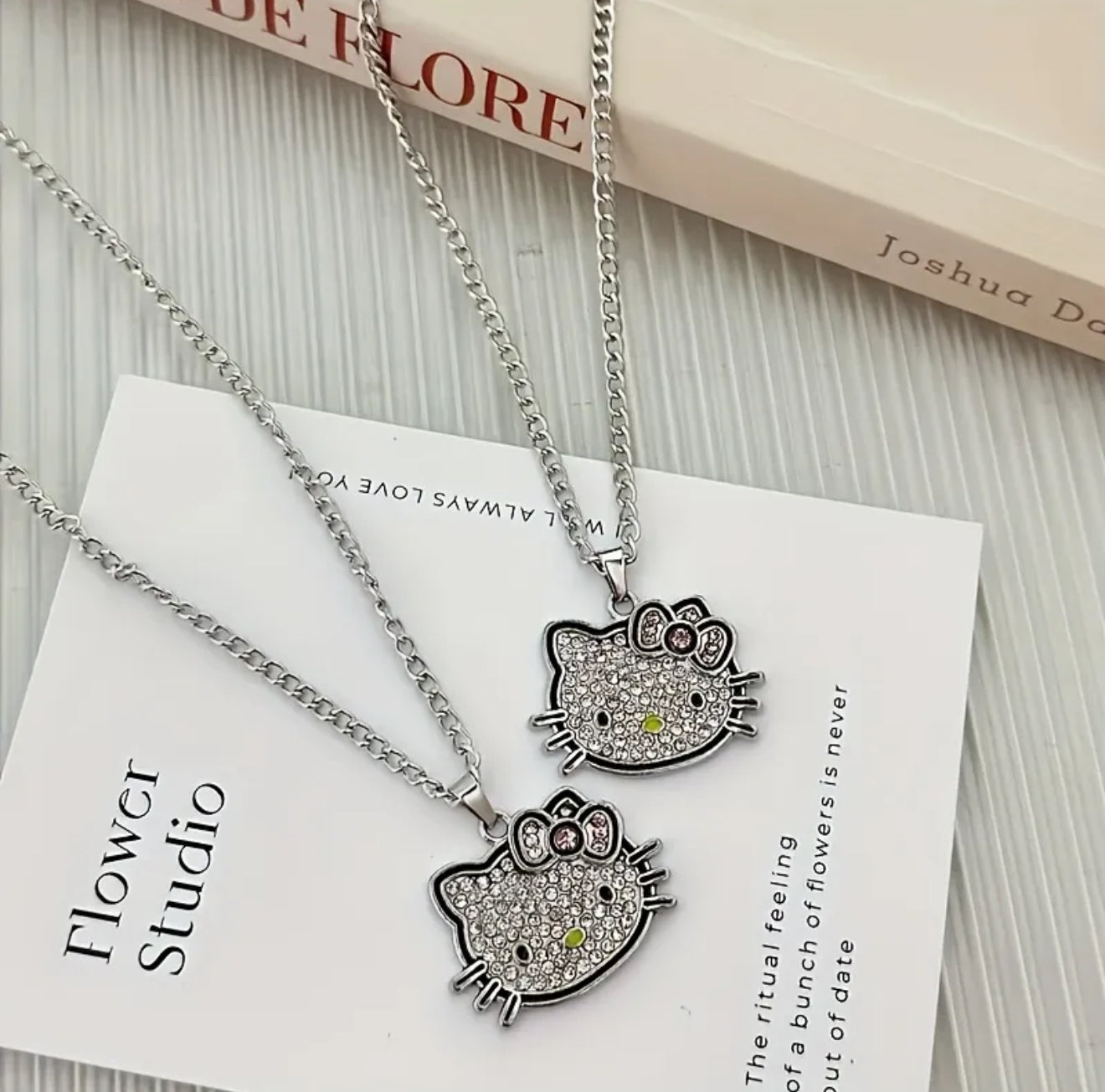 Crystal Hello Kitty Pendant Necklace – Rhinestone Glam Edition
