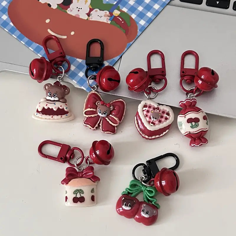 Cute Bell Charm Keychain