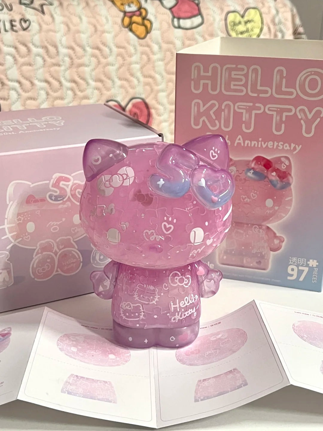 Sanrio Offical Hello Kitty 50Th Anniversary 3D Puzzles 97Pcs 12.6 x 14 cm / 5" x 5.5"