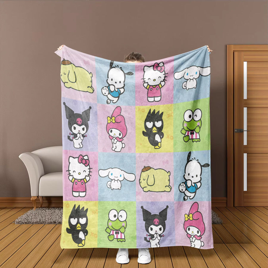 Sanrio Character Ultra Soft Flannel Throw Blanket