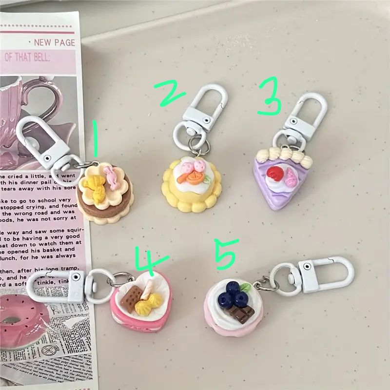 Cute Dessert Charm Keychain