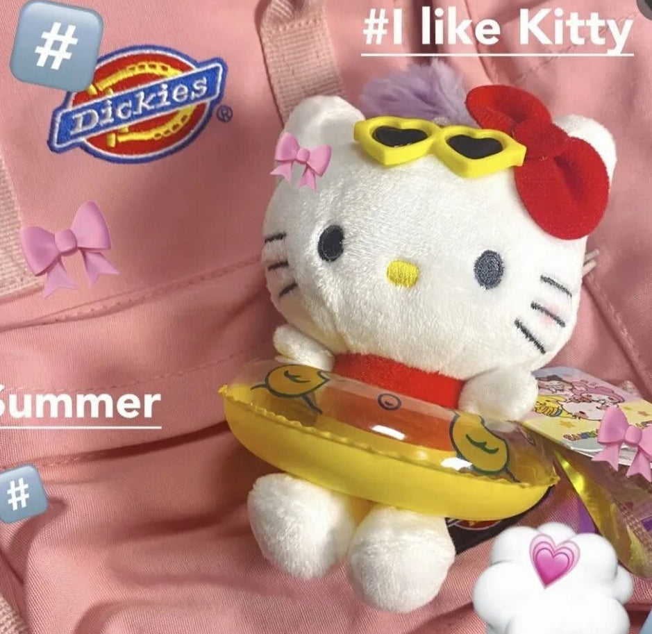 Hellokitty Hawaiian Plush Keychain