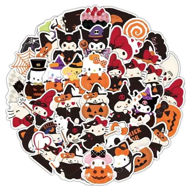 Sanrio Haloween DIY Cut Stickers (Set of 60 Plus Stickers)