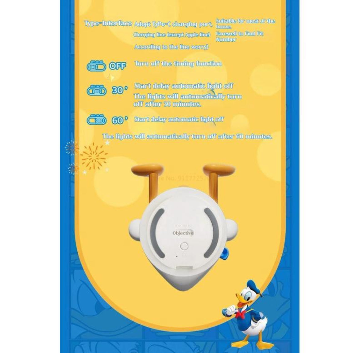Disney License Donald Duck 2in1
Mood Lamp and Smartphone Holder