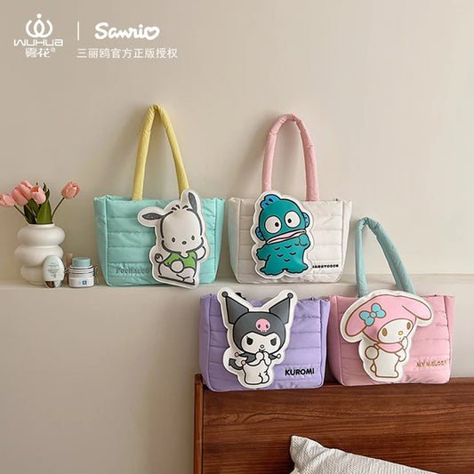 Sanrio Offical 3D down cloth large-capacity shoulder bag tote bag