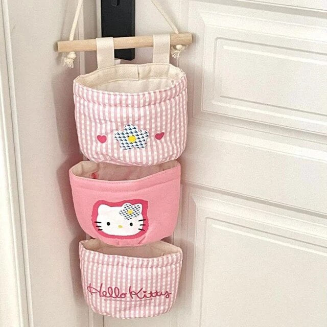 3Pcs Sanrio Hello Kitty Hanging Storage Bags