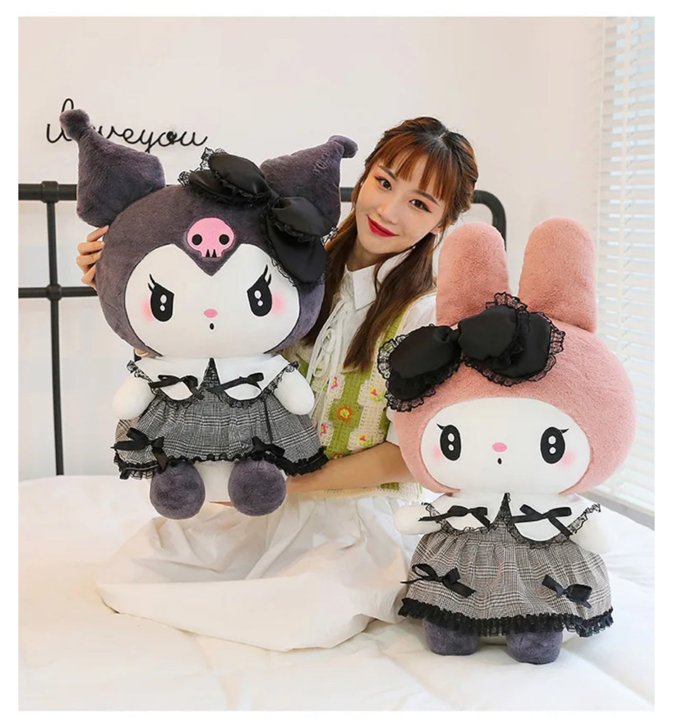 Gothic Lolita My Melody & Kuromi Jumbo Plush