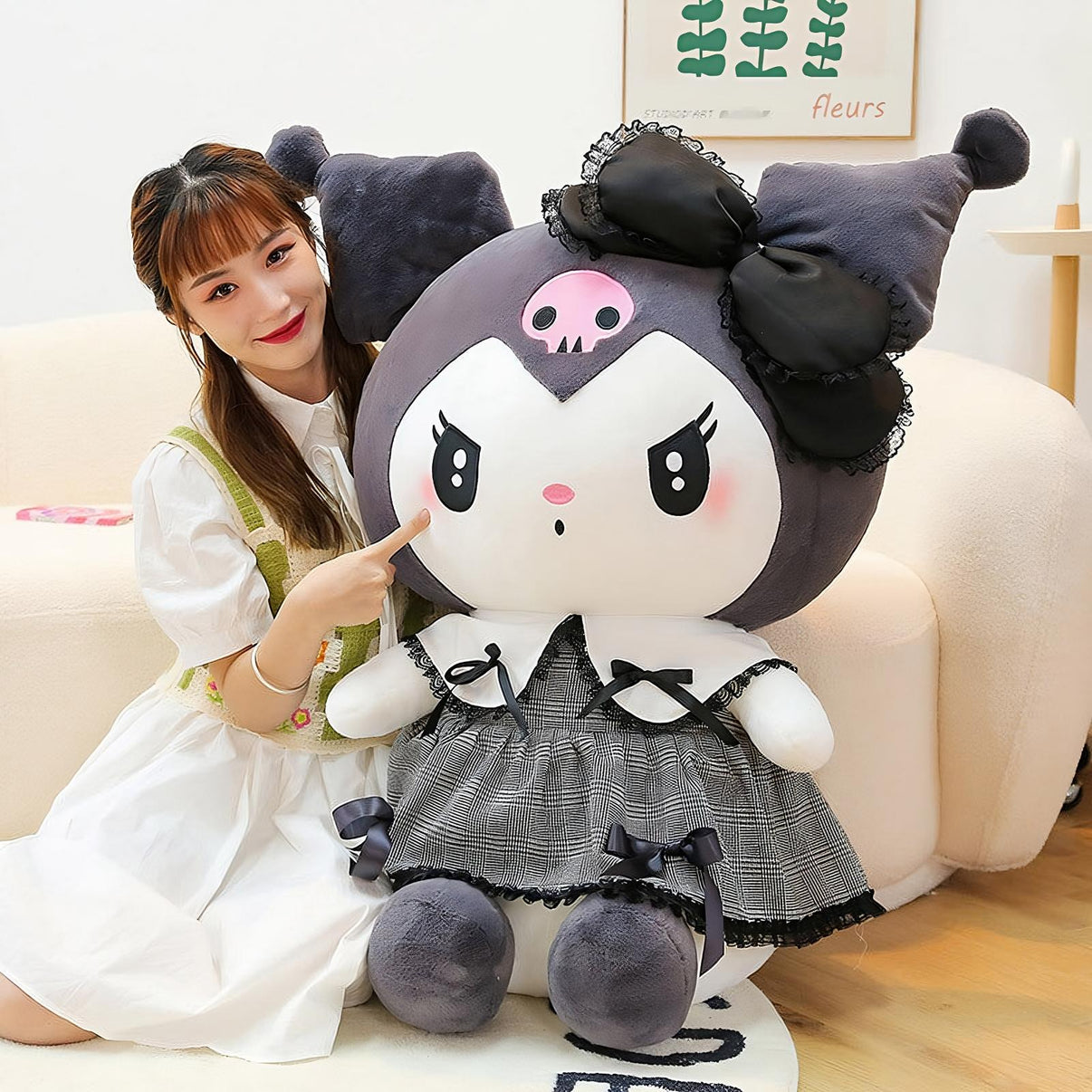 Gothic Lolita My Melody & Kuromi Jumbo Plush