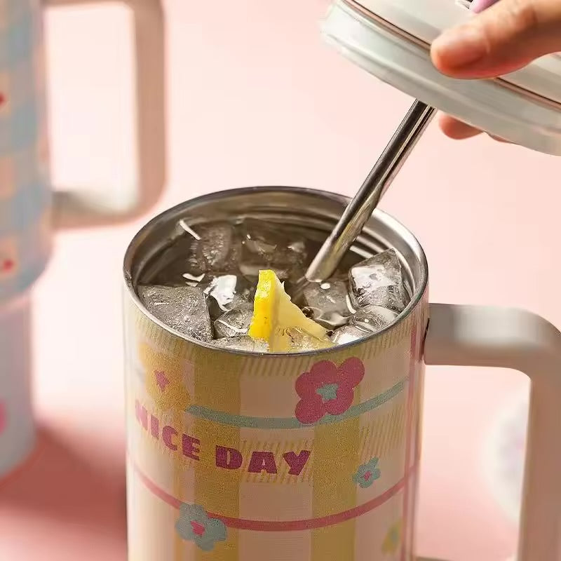Large-Capacity Insulation Cup (Pink)