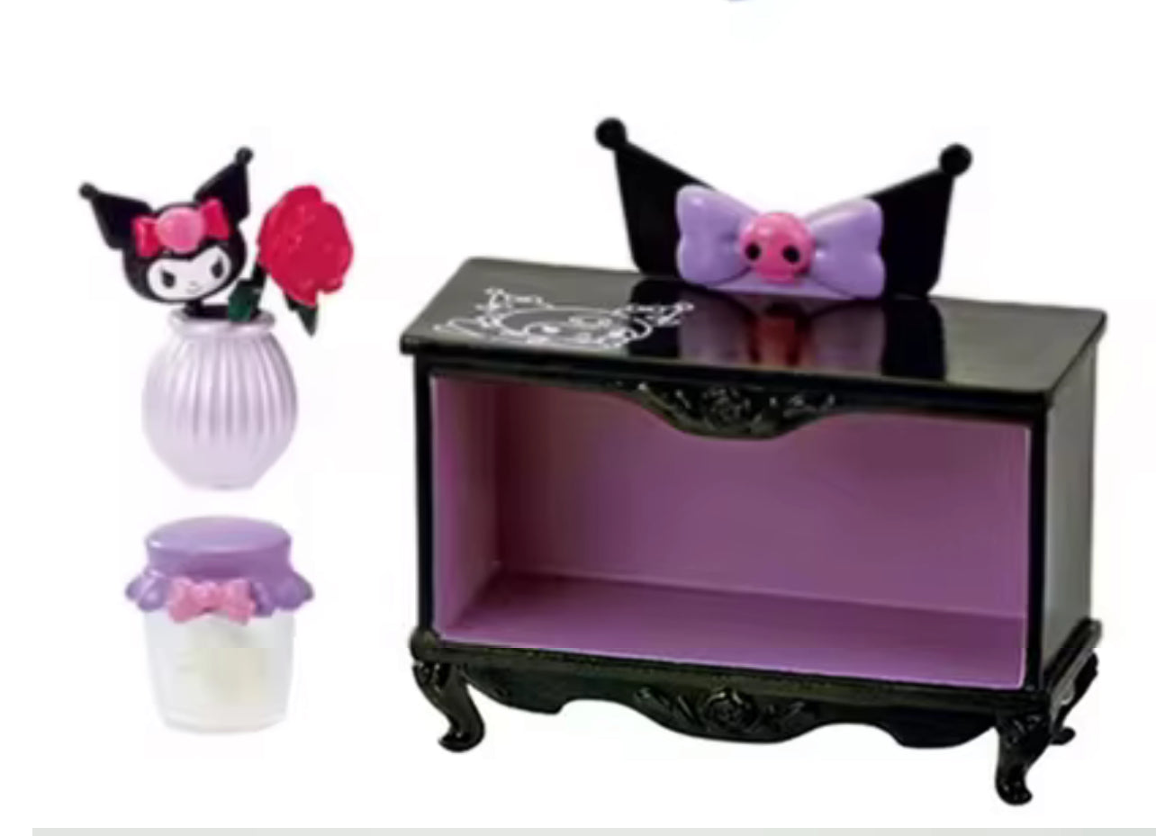 Re-ment Capsule Sanrio Kuromi's Gothic Style Room Miniature Blind Box Mini Figure