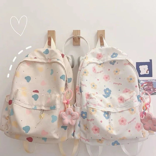 Korean Cute Backpack With Pendant