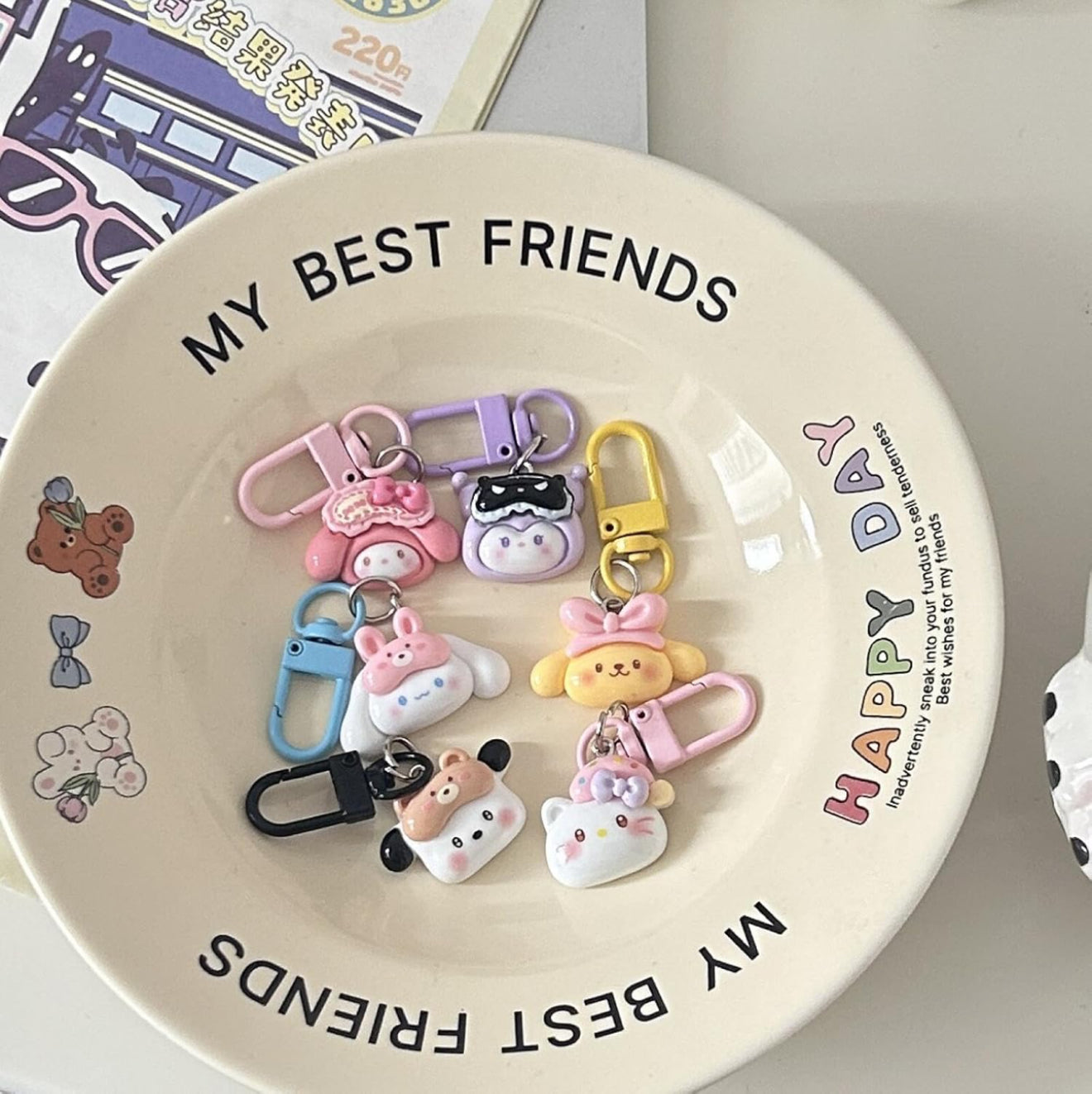 Sanrio Keychain Combo Set of 6 Pack