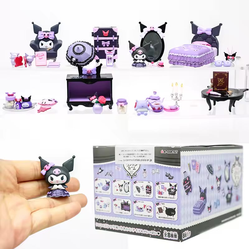 Re-ment Capsule Sanrio Kuromi's Gothic Style Room Miniature Blind Box Mini Figure