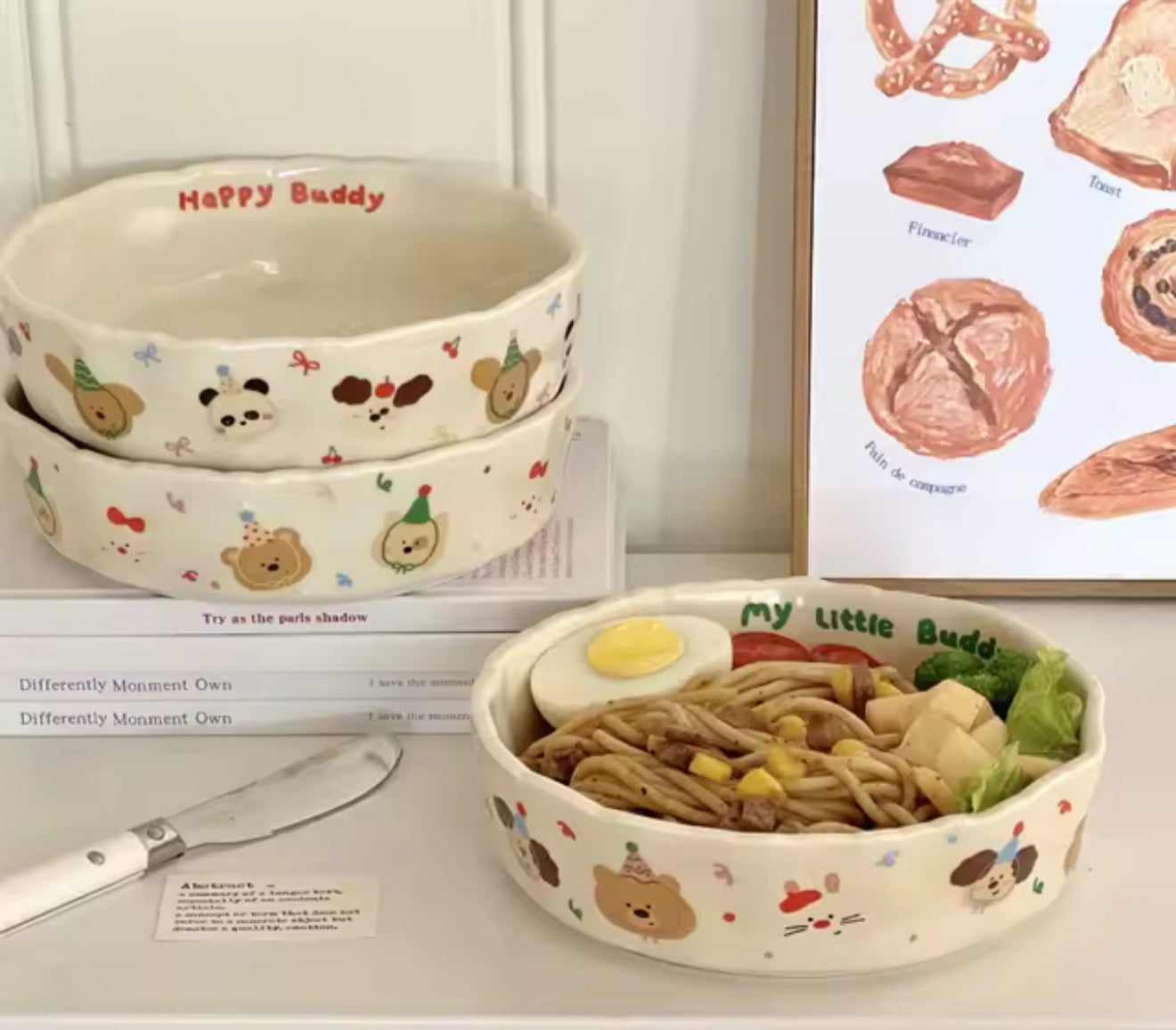 Happy Buddy Bowl – Cartoon Animal Edition (No of Product:1)