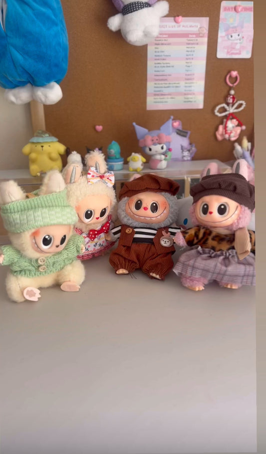 Labubu “Fall in Wild” Plush Keychain With her cutest outfit ever!