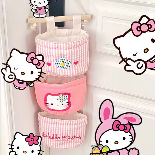 3Pcs Sanrio Hello Kitty Hanging Storage Bags