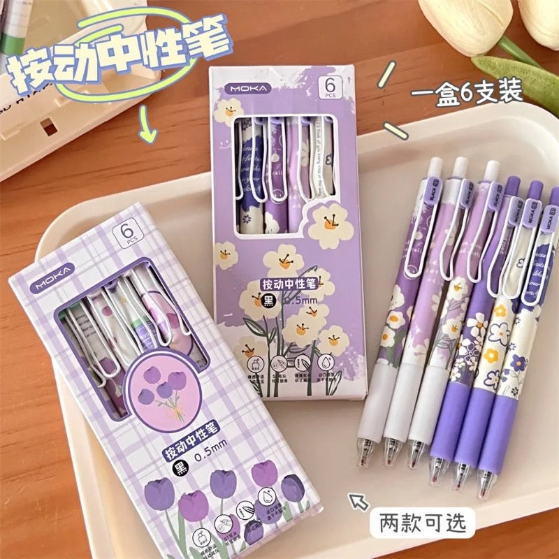 MOKA Floral Premium Pen Set of 6