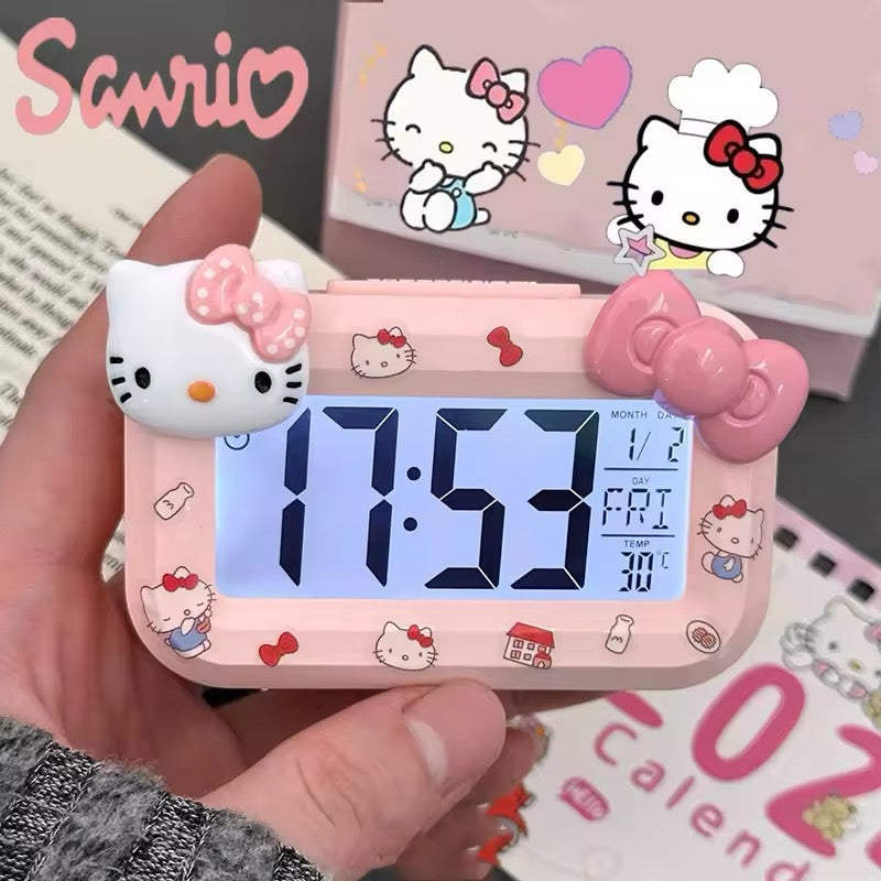 Hello Kitty Digital Alarm Clock – Pink Bow Edition