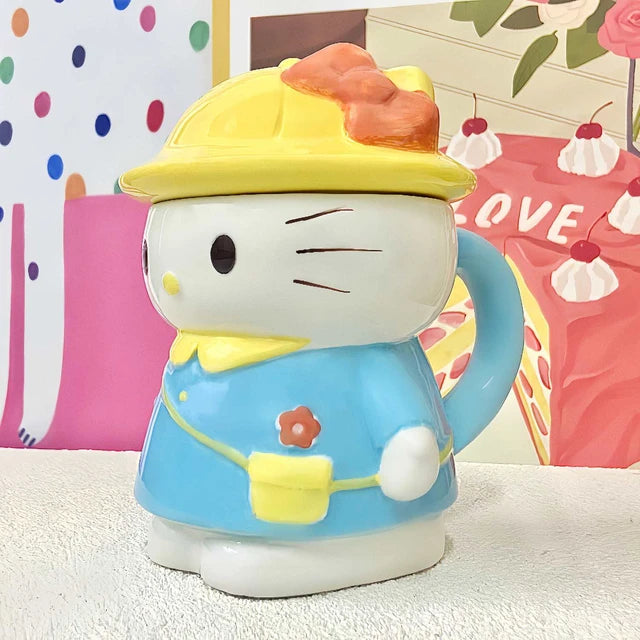 Hello Kitty Ceramic Mug with Lid 500ml