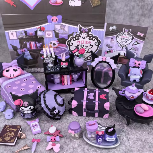 Re-ment Capsule Sanrio Kuromi's Gothic Style Room Miniature Blind Box Mini Figure