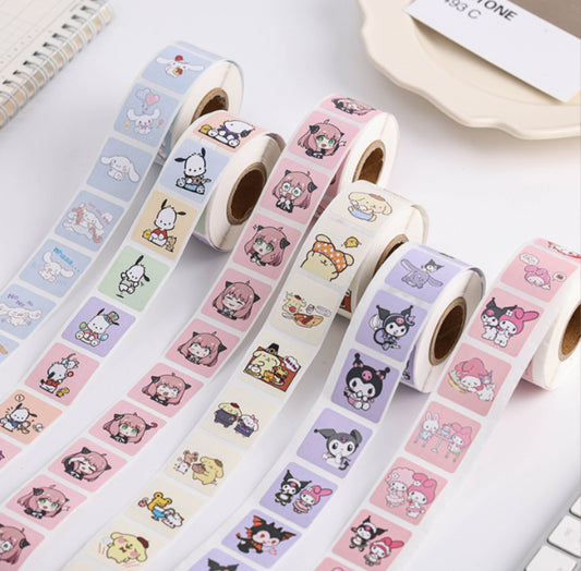 Sanrio 500 Stickers Tape Roll