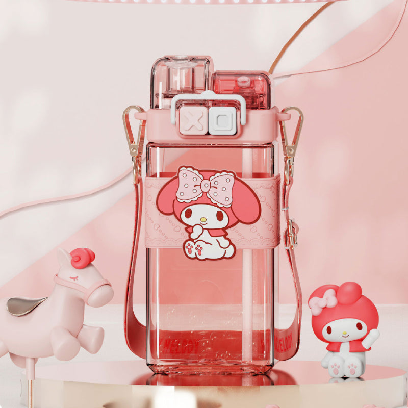 Sanrio Bottle w/ Strap and Character on Grip
