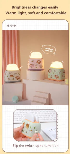 Cute Bread Machine LED Night Light USB Rechargeable