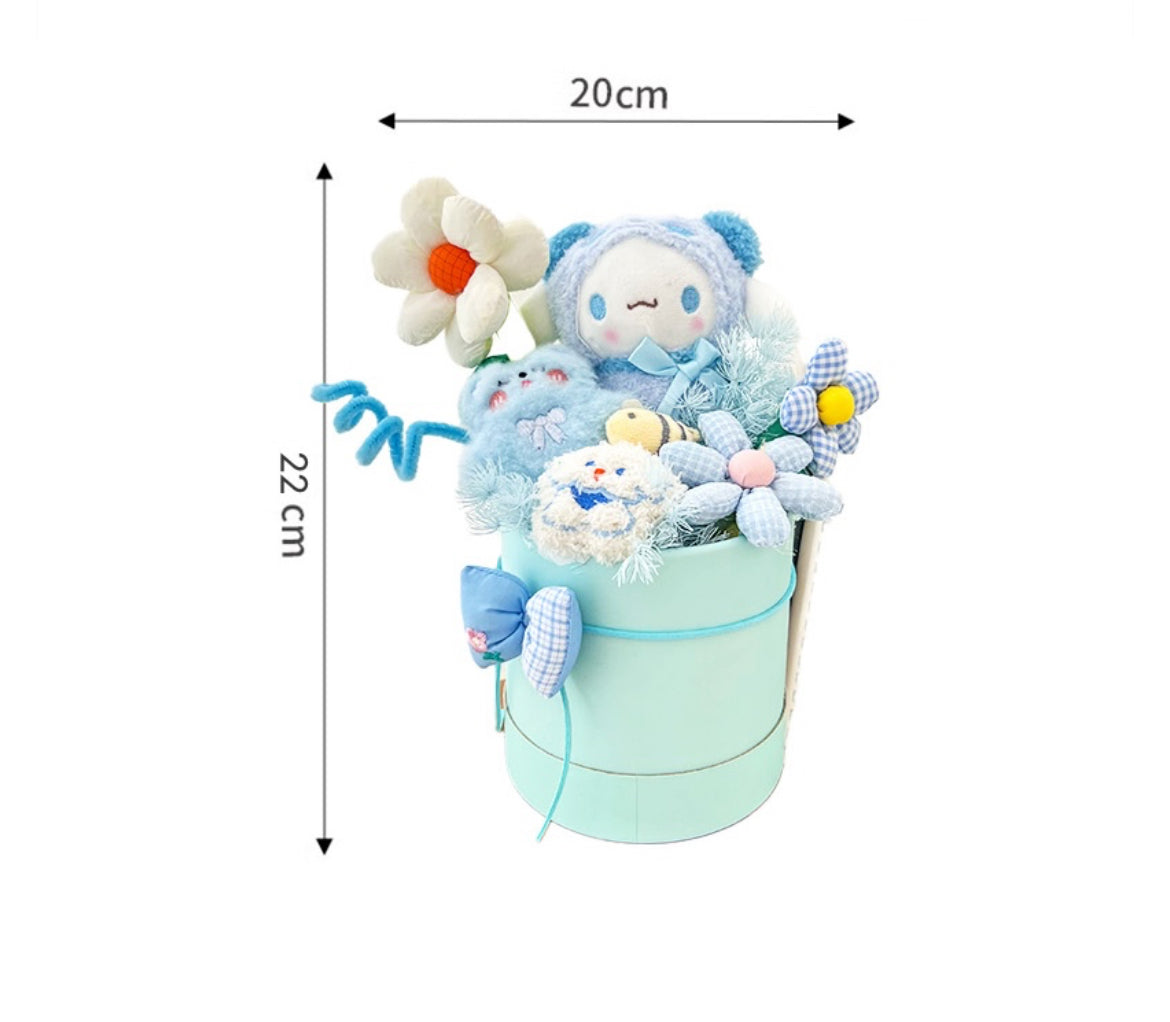 Sanrio Plush Bouquet Combo With Lights,Bag,Stickers,Card
