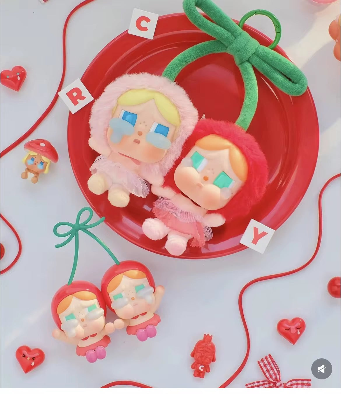 Cherry Crybaby Duo Plush Keychains (Dupe)
