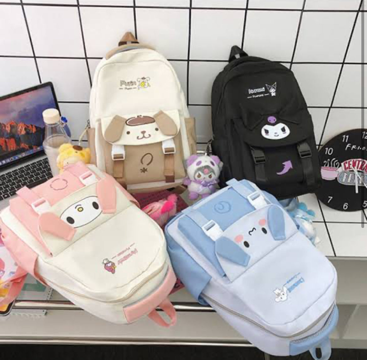 Sanrio Backpack With Plush Keychain