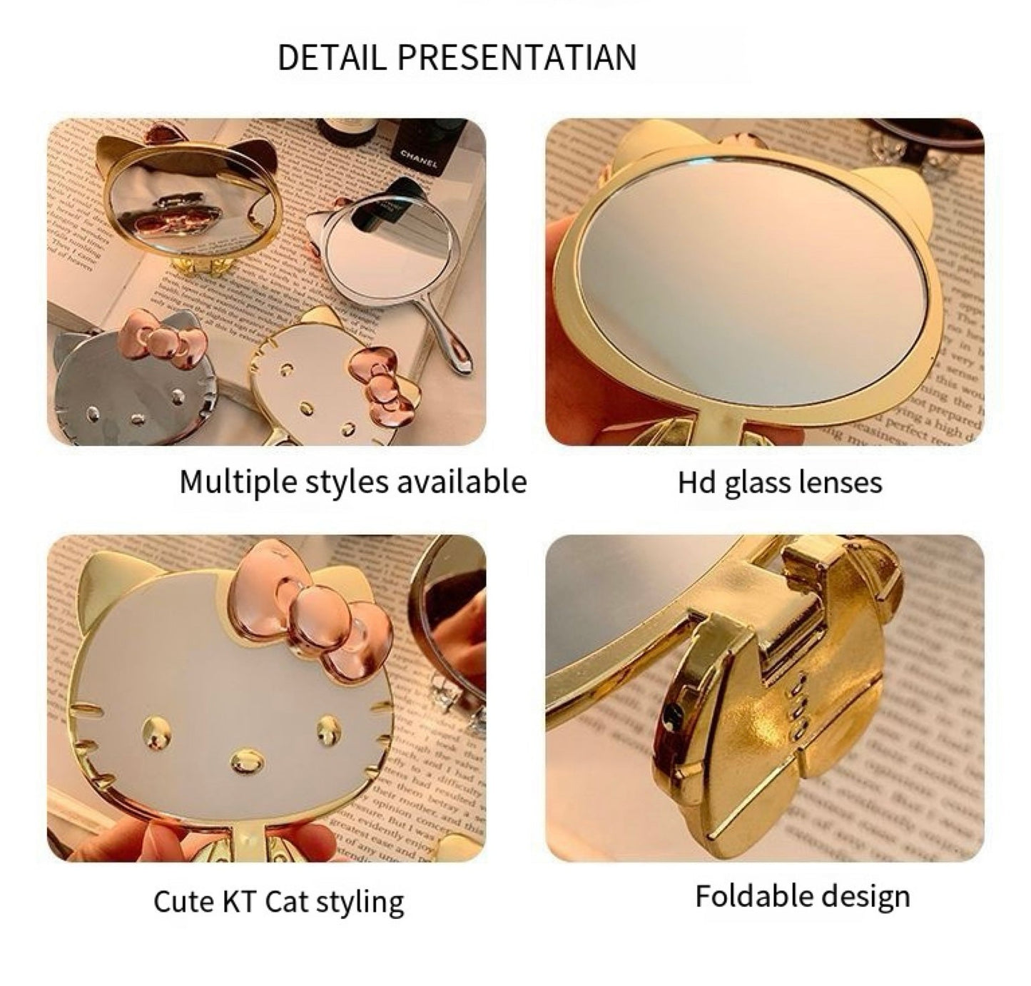HelloKitty 3D Makeup Folding Mirror