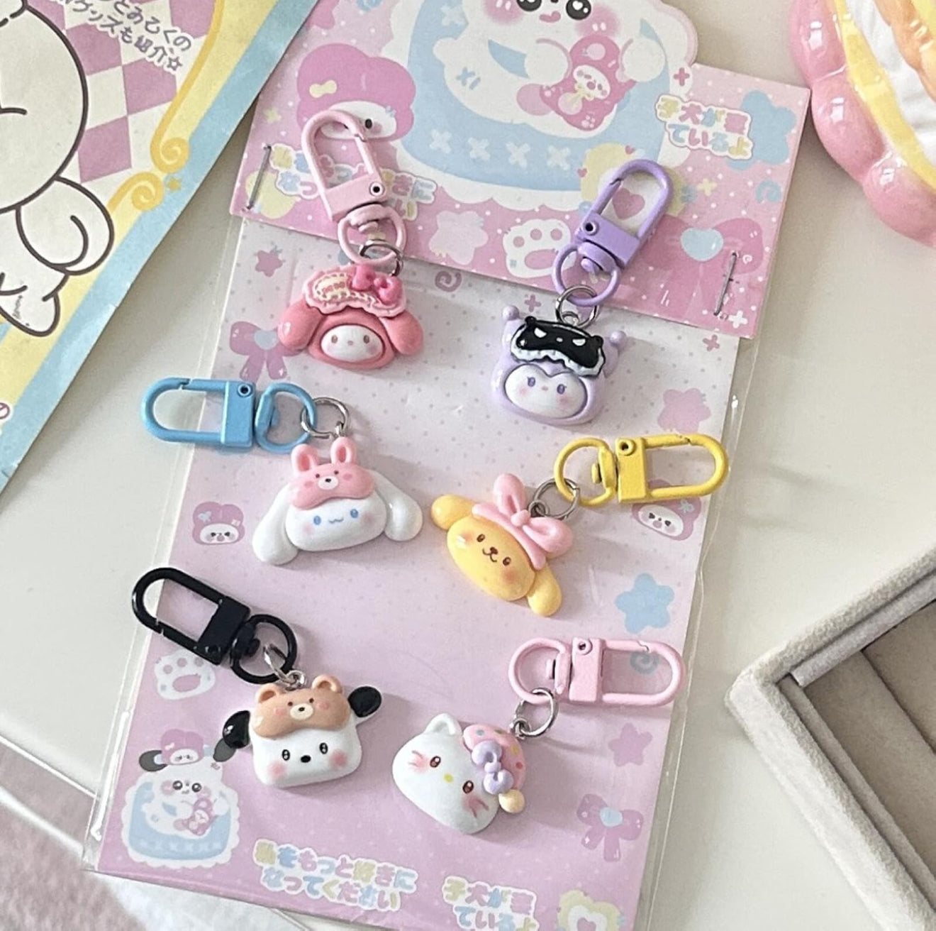 Sanrio Keychain Combo Set of 6 Pack