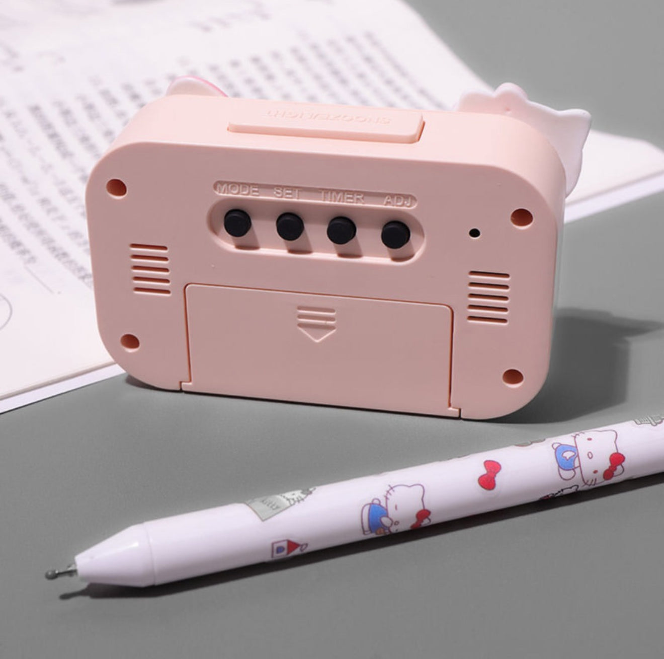 Hello Kitty Digital Alarm Clock – Pink Bow Edition