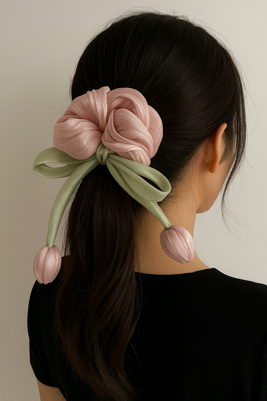 Tulip flower Hair Scrunchies