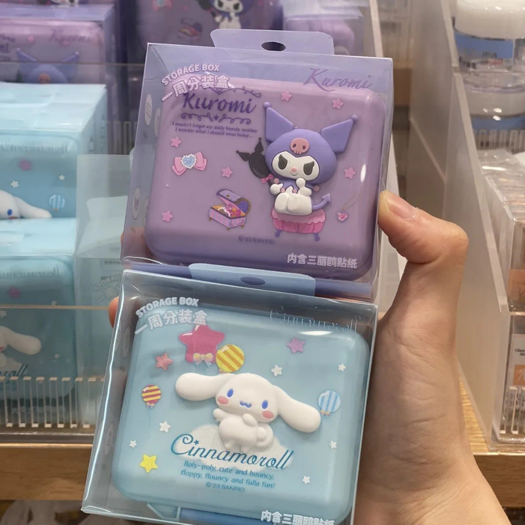 Sanrio Official Kuromi / Cinnamoroll Mini Storage Box With Stickers