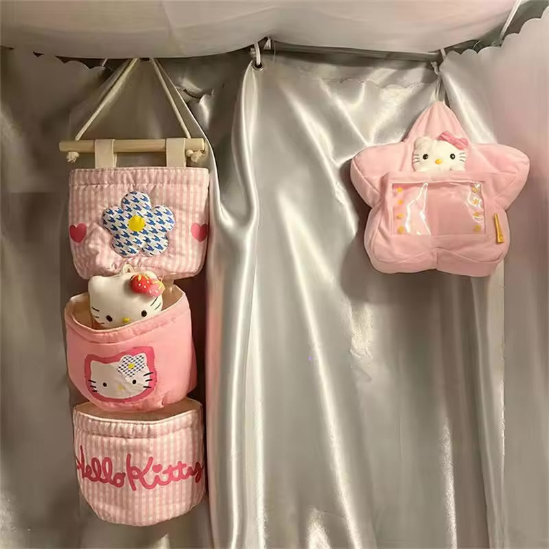 3Pcs Sanrio Hello Kitty Hanging Storage Bags