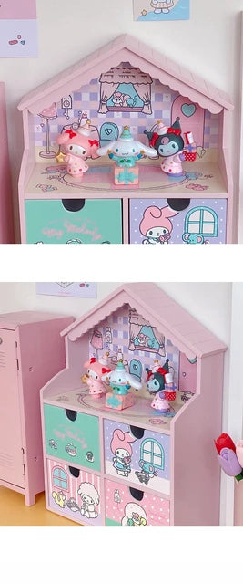 Mymelody Little Twin Stars Princess Wooden House Organiser (without Dolls)